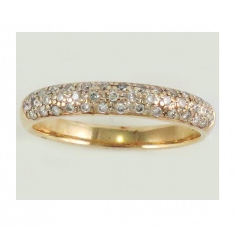 Classic Pave Set Diamond Ring