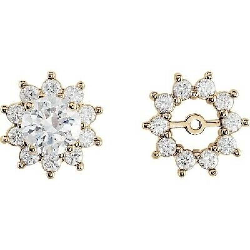 White Gold CONVERTIBLE Diamond EARRING JACKETS - Simmons Fine Jewelry
