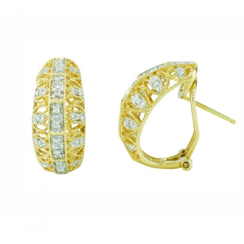 Diamond Filigree Earrings 18867