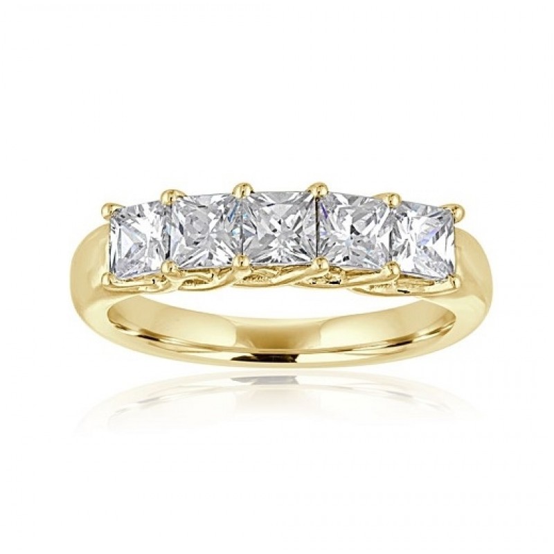 Five Stone Princess Cut Diamond Ring 29572