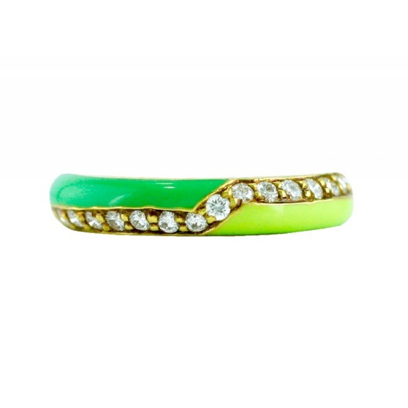 Hidalgo Art Deco Enamel and Diamond Ring RS6079GOP-LGOP