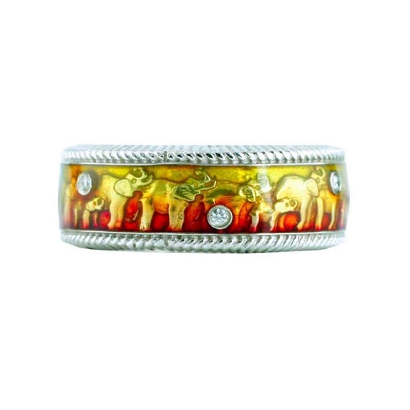 Hidalgo Elephant Enamel Ring RN2436SUN-WG