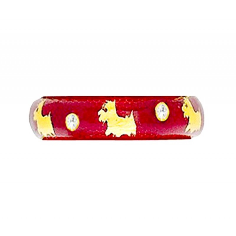 Hidalgo Scottish Terrier Enamel Ring RS7830R