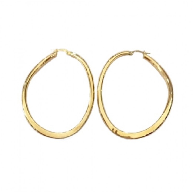 Linear Twist Gold Earrings 29073