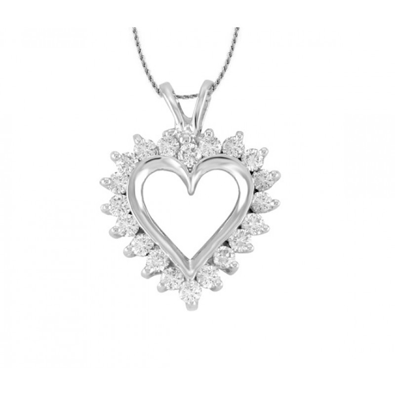 Open Diamond Heart Pendant 25131