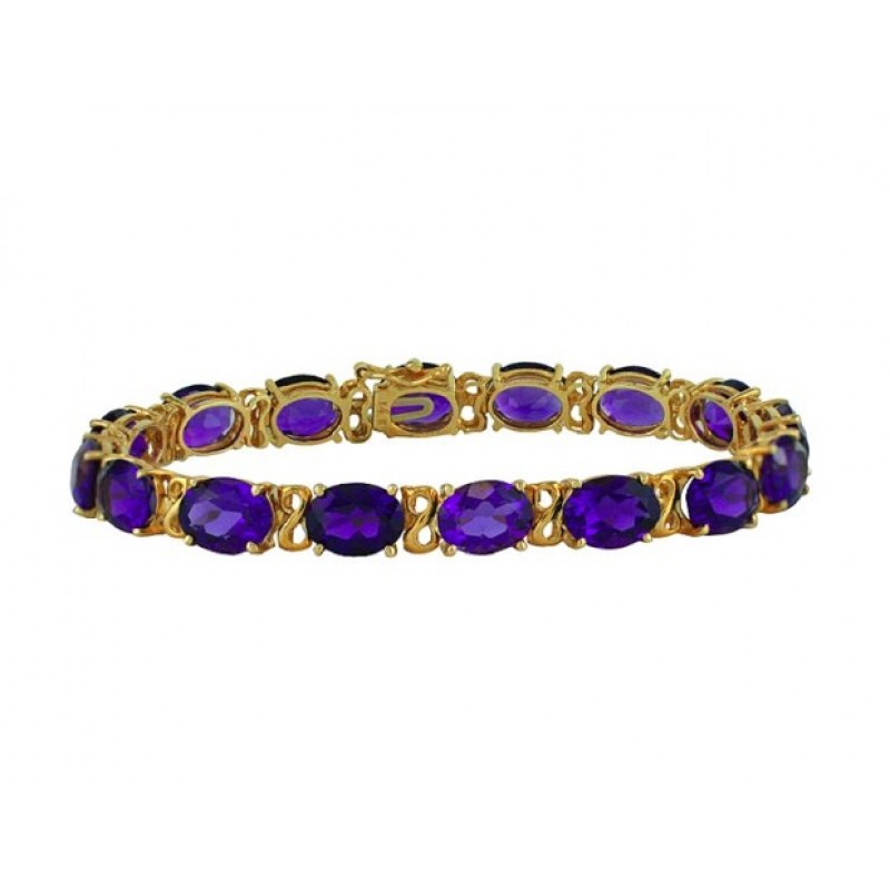 Oval Amethyst Bracelet 18804