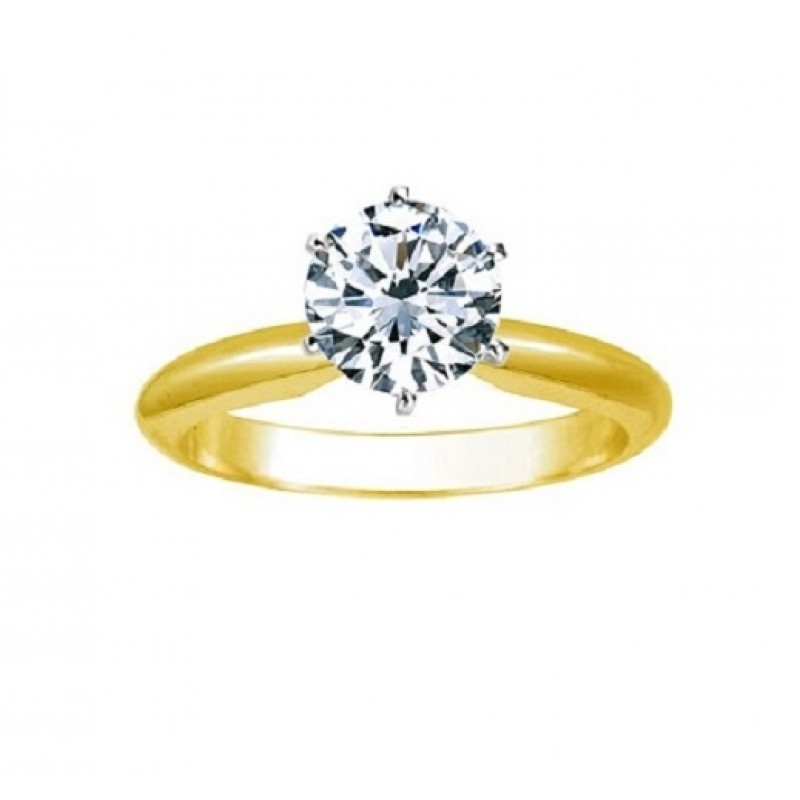 Six Prong Diamond Solitaire Engagement Ring 28863