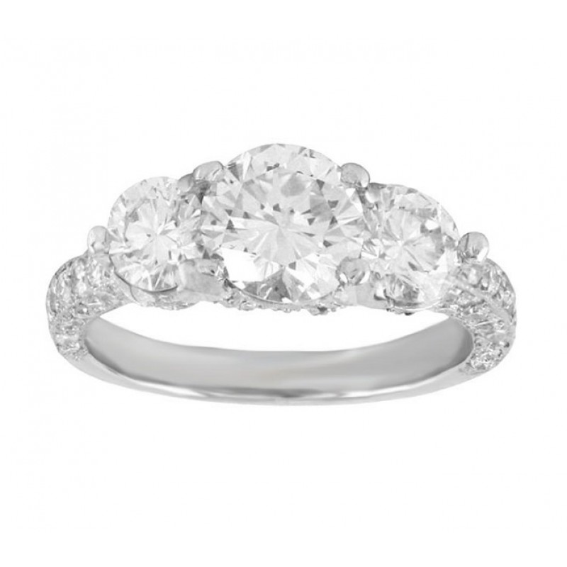 Three Stone Diamond Engagement Ring Top 17104