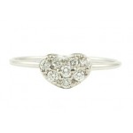 Barry Kronen Diamond Heart Ring Top S-1654D