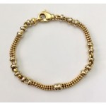 Bead and Anchor Link Gold Bracelet 18431