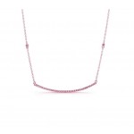 Curved Diamond Bar Necklace 25493