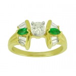 Diamond and Emerald Ring 15439