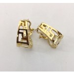 Greek Key J Hoop Earrings 28972