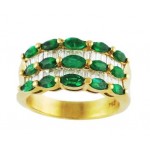 Marquise Emerald and Diamond Ring 12299