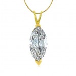 Marquise Shape Diamond Solitaire Pendant 17319