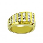 Mens Tapered Channel Set Diamond Ring 17847