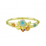 Multi Gemstone Floral Bracelet 23633