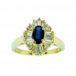 Oval Sapphire and Diamond Ring 22855
