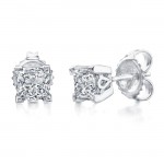 Princess Cut Diamond Stud Earrings 1ct