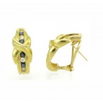 Sapphire and Diamond X Earrings 18776