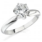 14k White Gold 1/5 Ct. Solitaire Diamond Ring