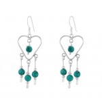 Turquoise Bead Dangle Earrings 23649