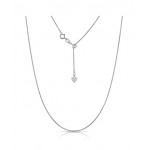 White Gold Adjustable Wheat Chain 29498