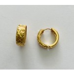 Yellow Gold Huggie Hoop Earrings 29384