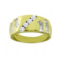Baguette and Round Diamond Ring 27127
