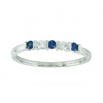 Blue Sapphire and Diamond Ring 16254