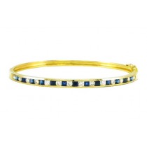 Channel Set Sapphire and Diamond Bracelet 21002