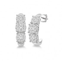 Diamond Cluster Earrings 28915