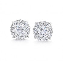Diamond Cluster Stud Earrings 29402