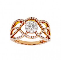 Diamond Swirl Twist Ring 25582