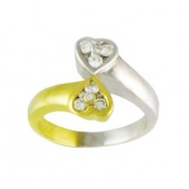 Double Diamond Heart Ring 15576