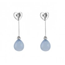 Escada Chalcedony and Diamond Dangle Earrings JH-OBDR