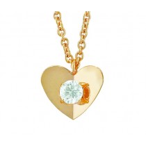 Escada Small Heart Diamond Necklace 14607QU
