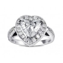 Heart Shape Diamond Halo Ring Top 10615-10616