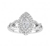 Infinity Twist Marquise Diamond Ring Top 23428