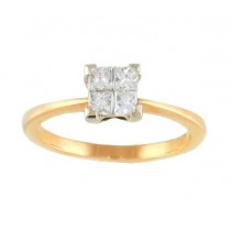 Invisible Set Princess Cut Diamond Ring 15546
