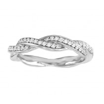 Lazare Twist Diamond Wedding Ring Top LJE10002P