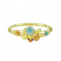 Multi Gemstone Floral Bracelet 23633