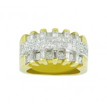 Princess and Baguette Cut Diamond Ring 12190