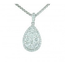 Teardrop Diamond Cluster Necklace 25118