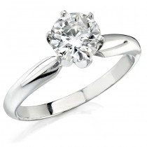 14k White Gold 1/3 Ct. Solitaire Diamond Ring