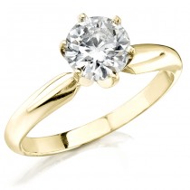 14k Yellow Gold 1/4 Ct. Solitaire Diamond Ring