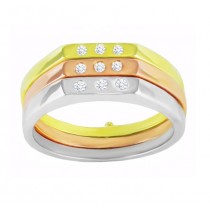 Tri Color Diamond Ring 15561