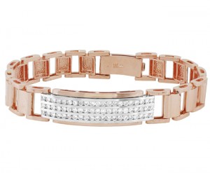 Mens Channel Set Diamond Bracelet