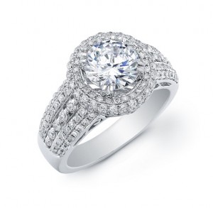 Diamond Halo Engagement Ring 19533-W