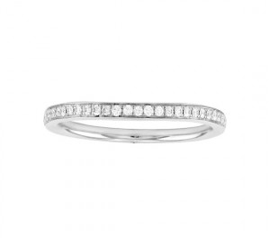 Lazare Curved Pavé Diamond Ring Top LB010K-258PT